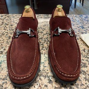Salvatore Ferragamo Suede Loafers - 11 US - Burgundy